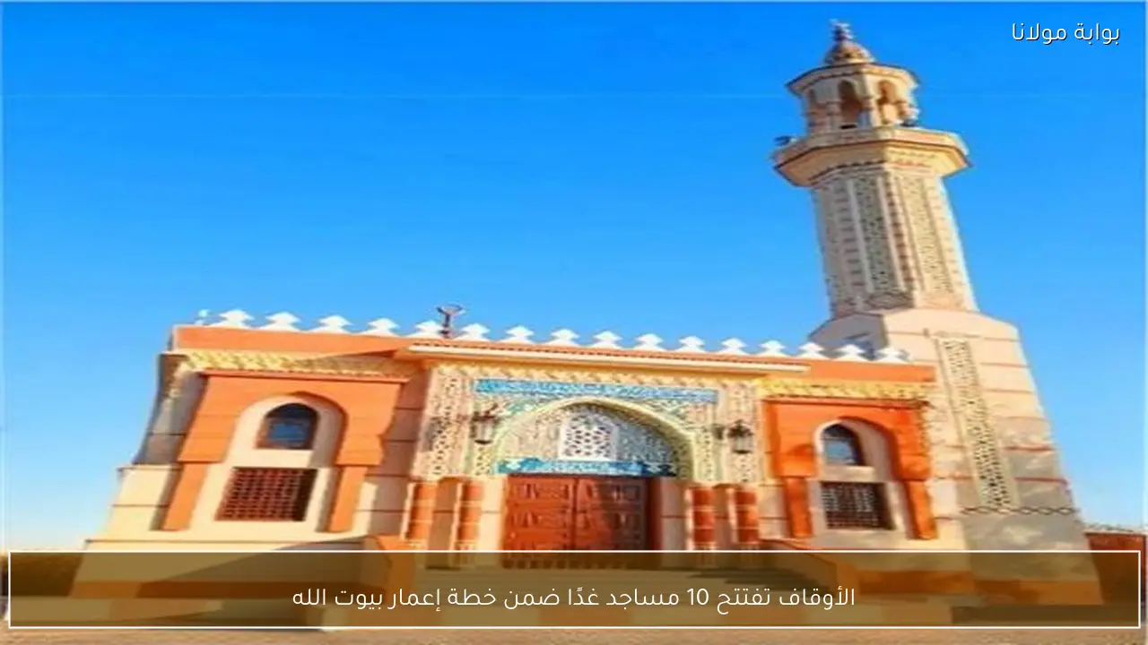 الأوقاف تفتتح 10 مساجد غدًا ضمن خطة إعمار بيوت الله