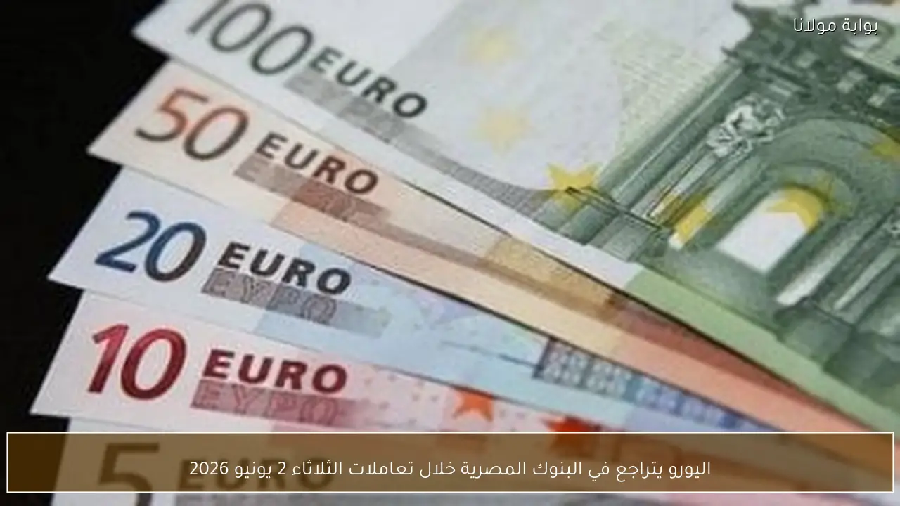 اليورو يتراجع في البنوك المصرية خلال تعاملات الثلاثاء 2 يونيو 2026