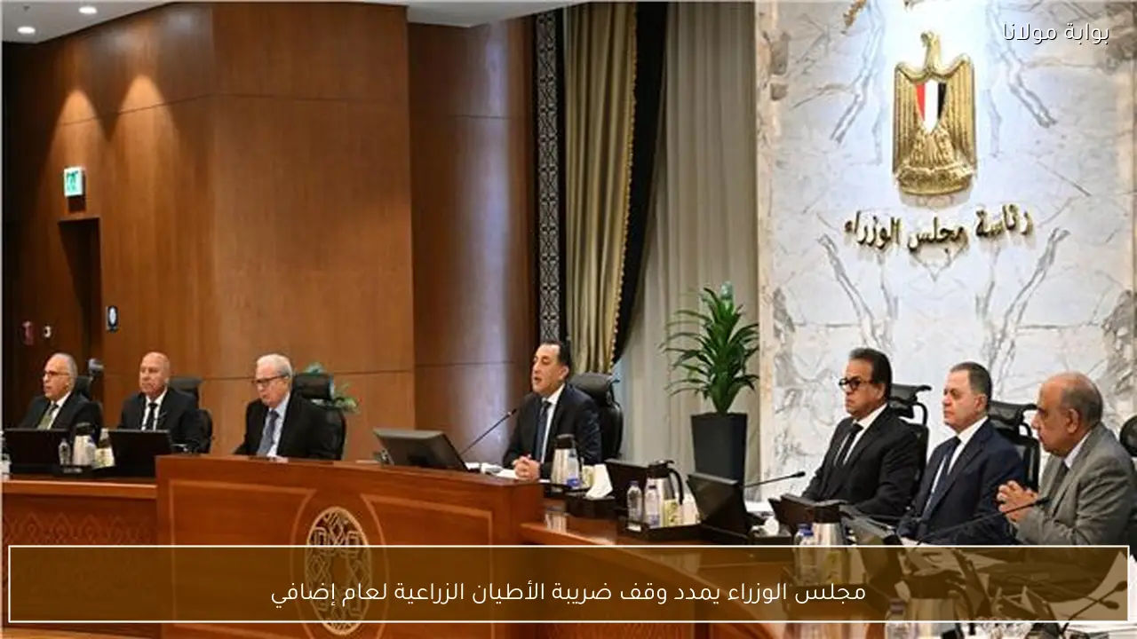 مجلس الوزراء يمدد وقف ضريبة الأطيان الزراعية لعام إضافي