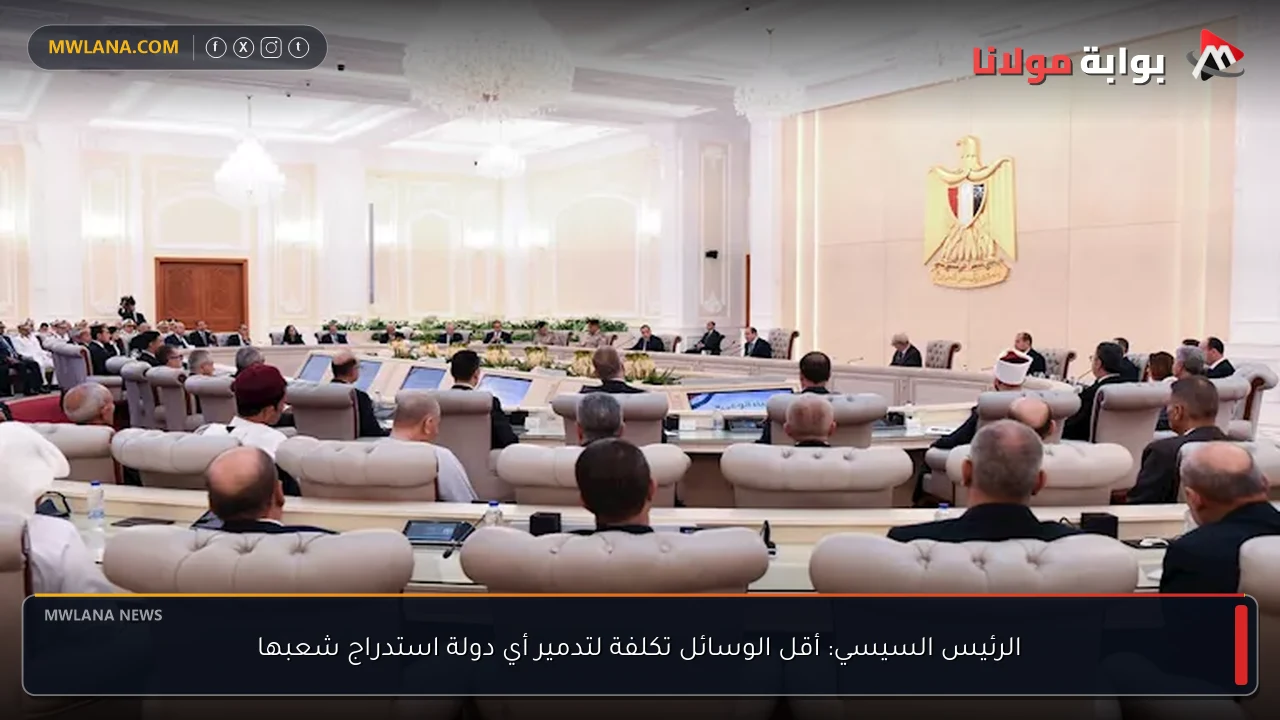 الرئيس السيسي: أقل الوسائل تكلفة لتدمير أي دولة استدراج شعبها