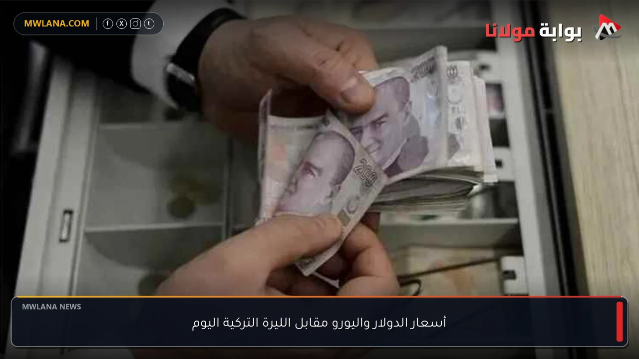 أسعار الدولار واليورو مقابل الليرة التركية اليوم