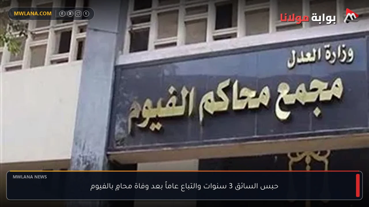 حبس السائق 3 سنوات والتباع عاماً بعد وفاة محامٍ بالفيوم
