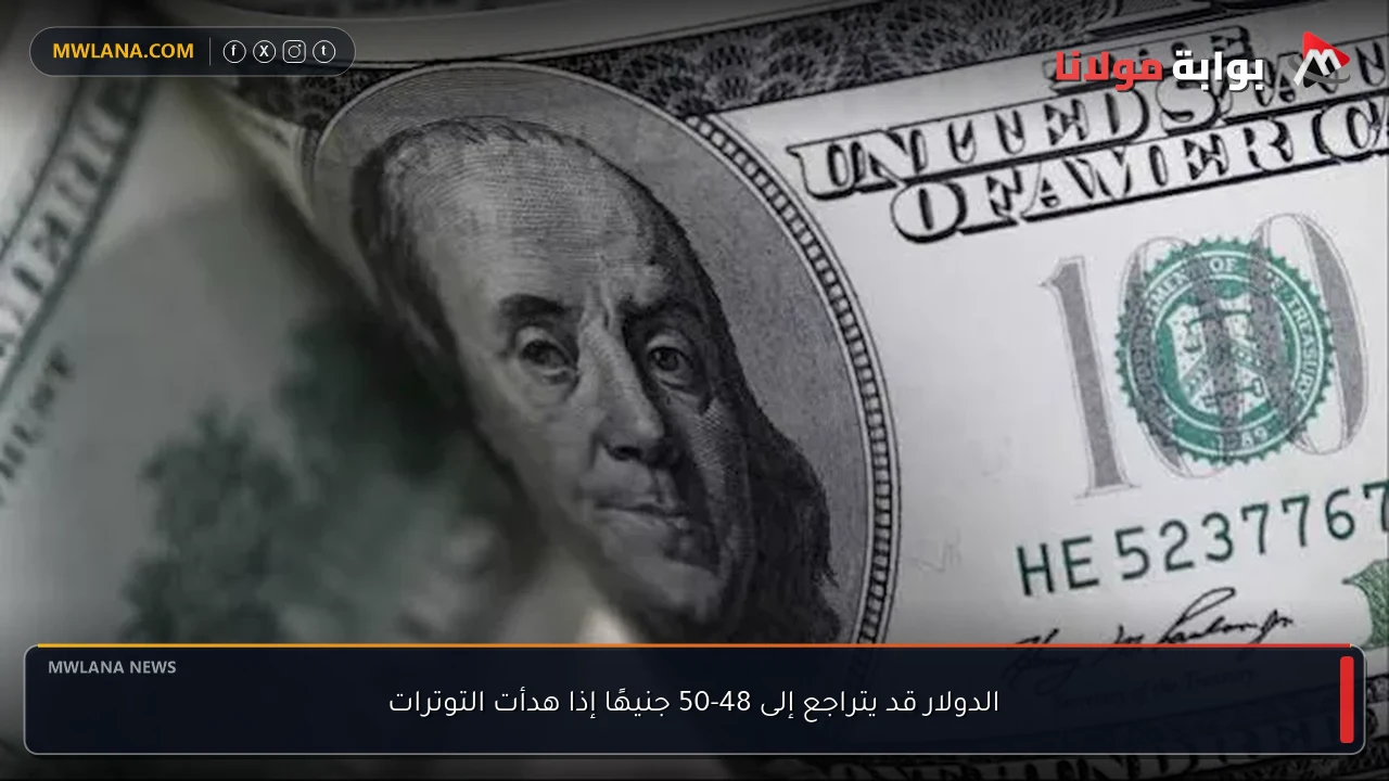 الدولار قد يتراجع إلى 48-50 جنيهًا إذا هدأت التوترات