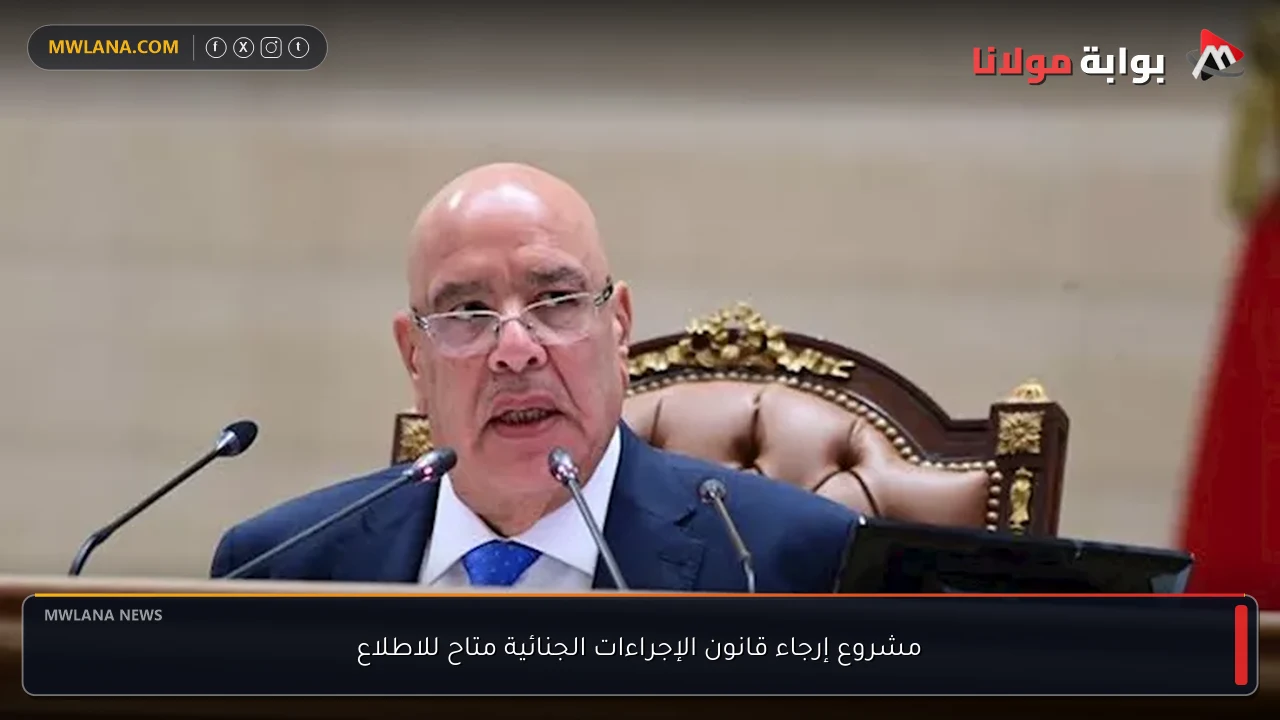 مشروع إرجاء قانون الإجراءات الجنائية متاح للاطلاع