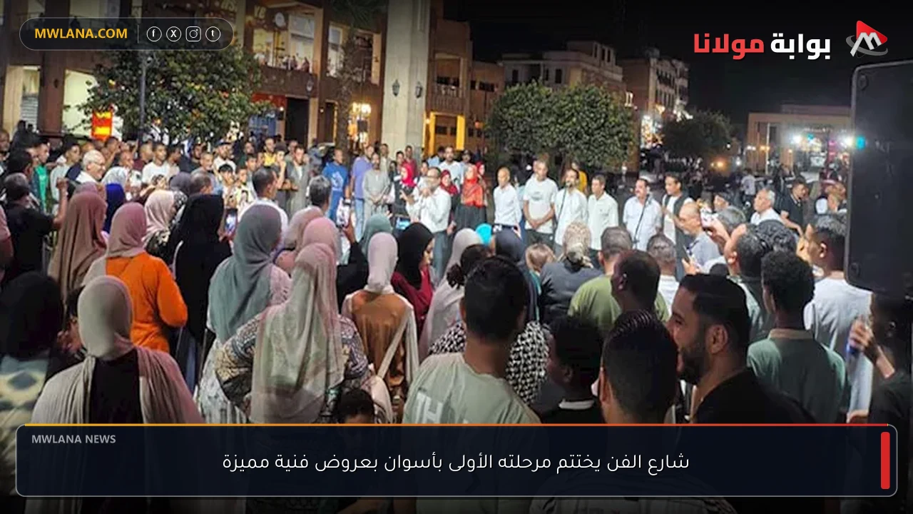 شارع الفن يختتم مرحلته الأولى بأسوان بعروض فنية مميزة