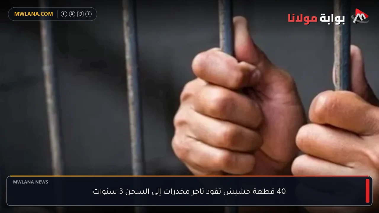 40 قطعة حشيش تقود تاجر مخدرات إلى السجن 3 سنوات