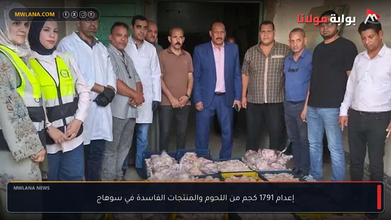 إعدام 1791 كجم من اللحوم والمنتجات الفاسدة في سوهاج