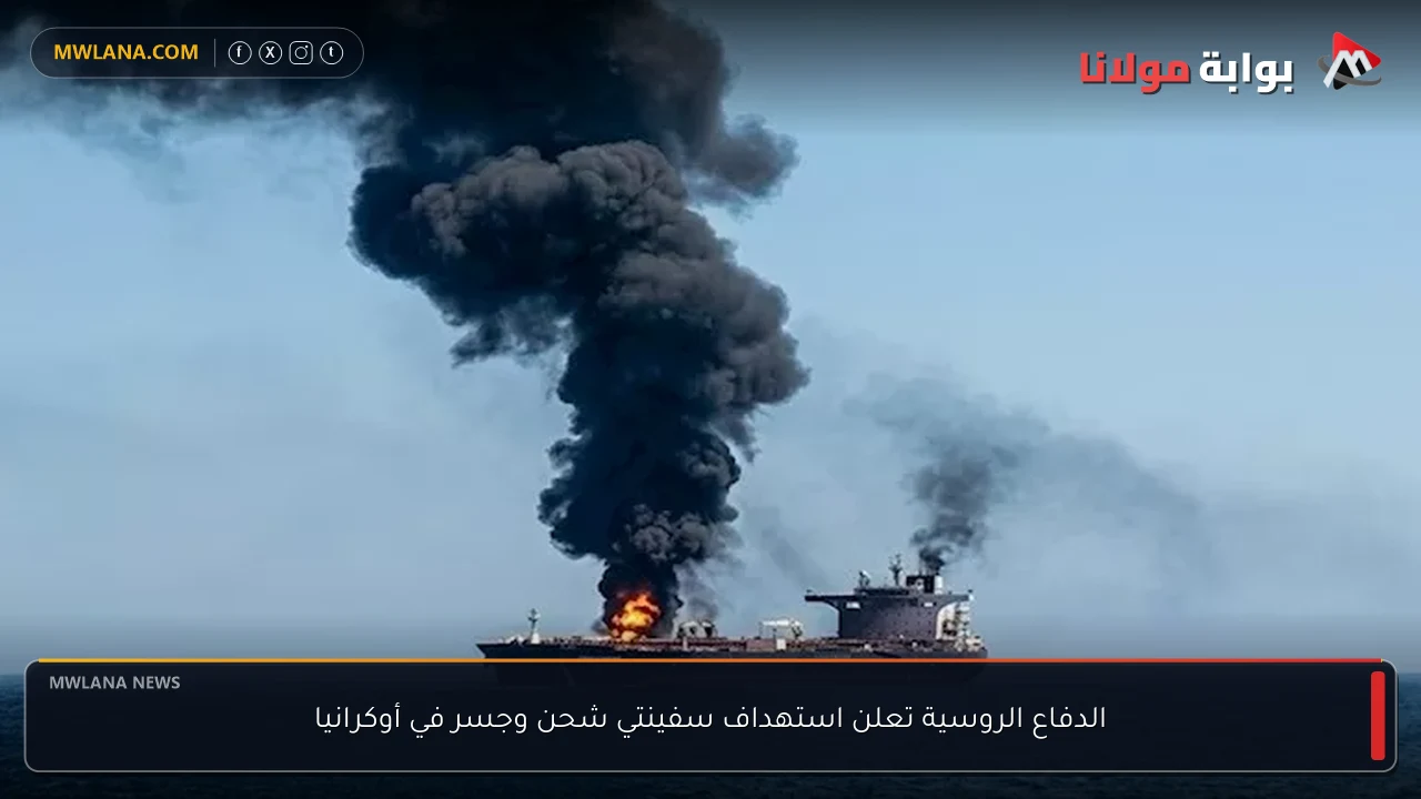 الدفاع الروسية تعلن استهداف سفينتي شحن وجسر في أوكرانيا