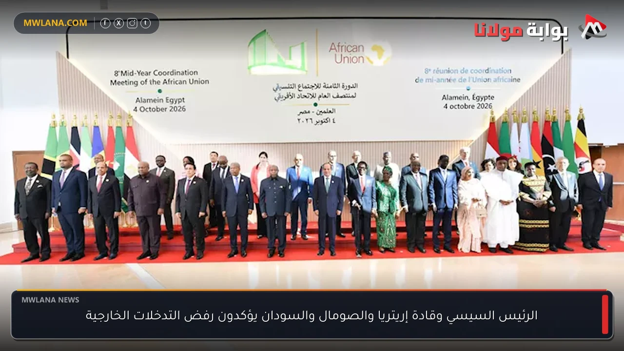 الرئيس السيسي وقادة إريتريا والصومال والسودان يؤكدون رفض التدخلات الخارجية