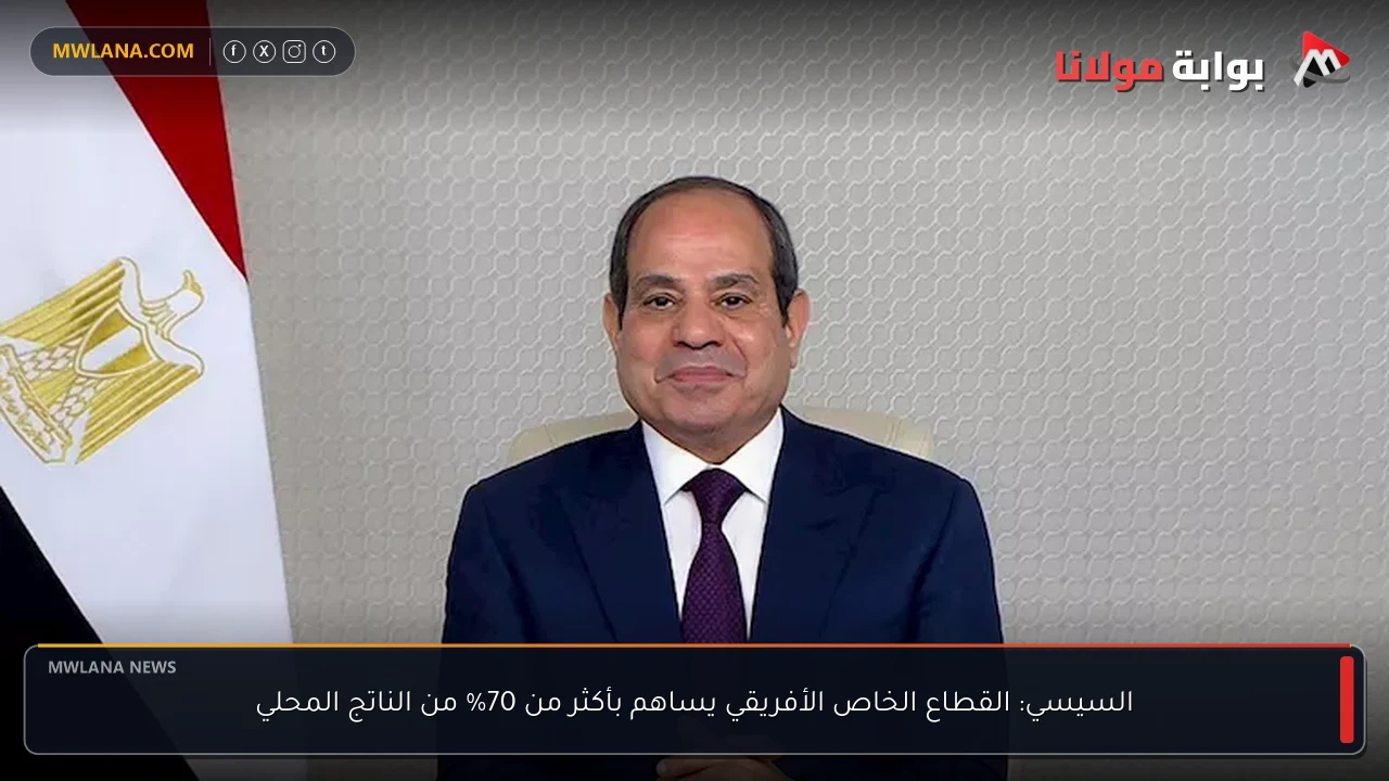 السيسي: القطاع الخاص الأفريقي يساهم بأكثر من 70% من الناتج المحلي