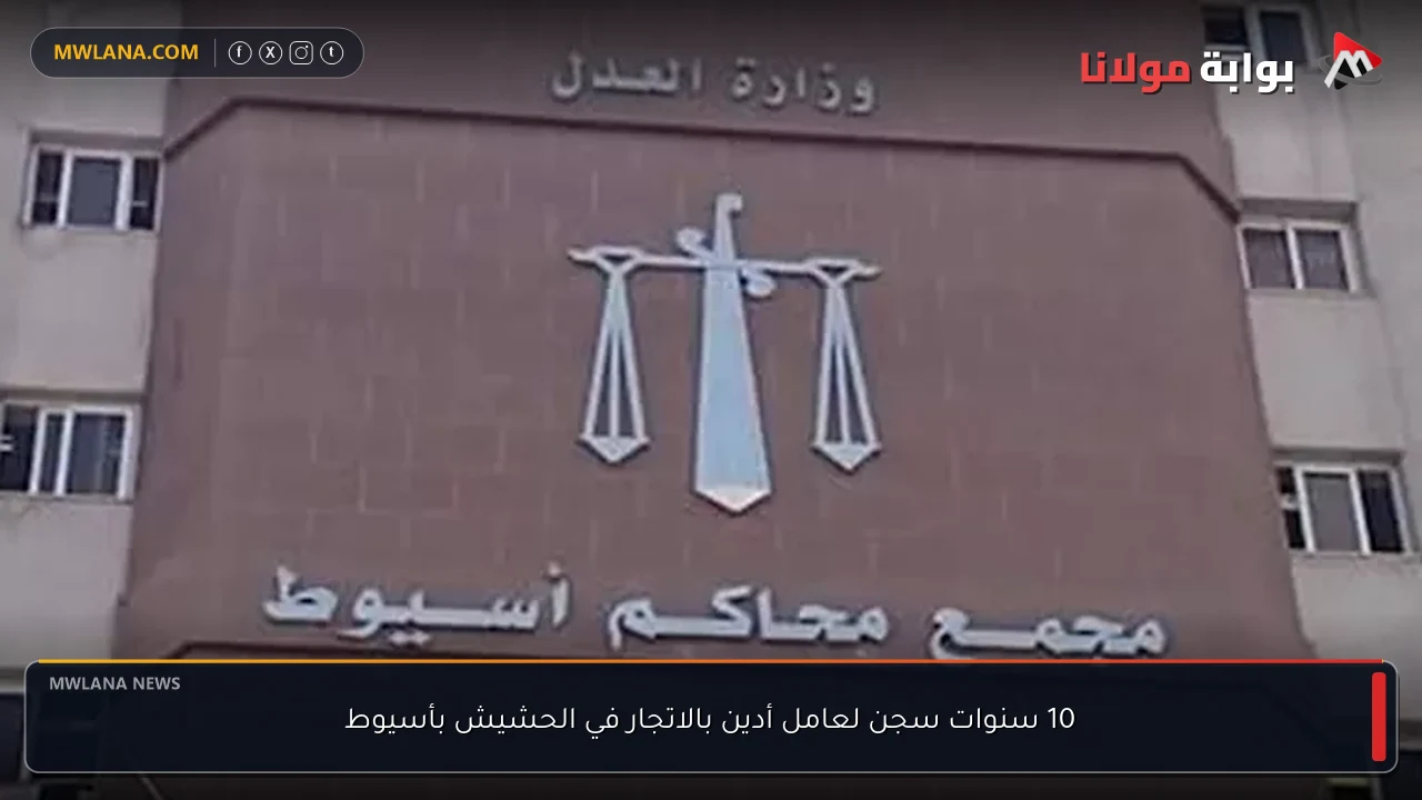 10 سنوات سجن لعامل أدين بالاتجار في الحشيش بأسيوط