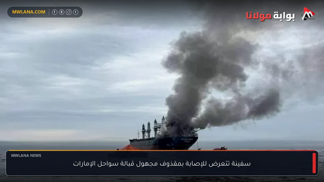 سفينة تتعرض للإصابة بمقذوف مجهول قبالة سواحل الإمارات