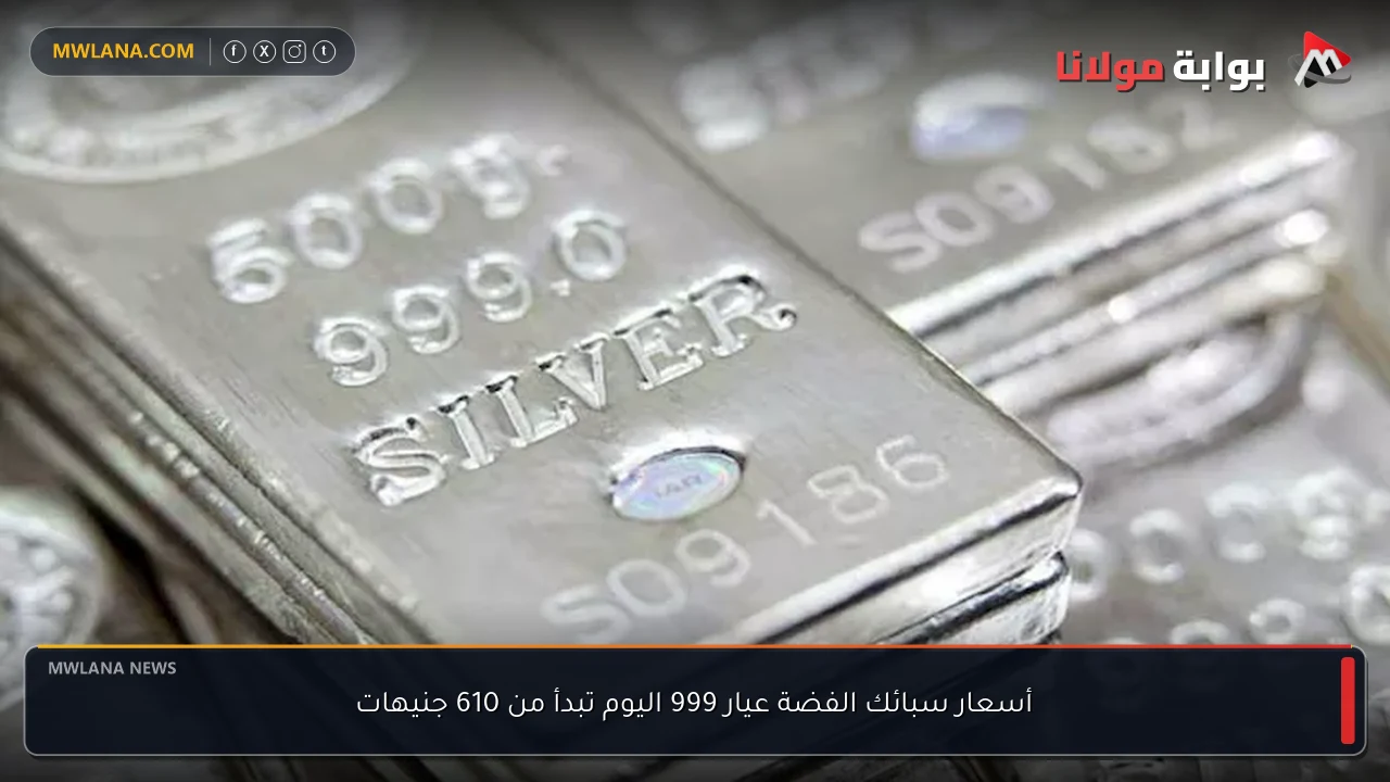 أسعار سبائك الفضة عيار 999 اليوم تبدأ من 610 جنيهات